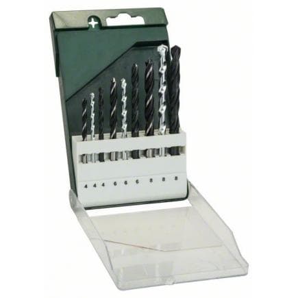 BOSCH 2609255483 - Set de 9 forets métal HSS-R/pierre/bois