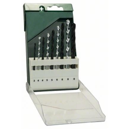 BOSCH 2609255482 - Forets métal HSS-R/pierre, set de 9 pièces