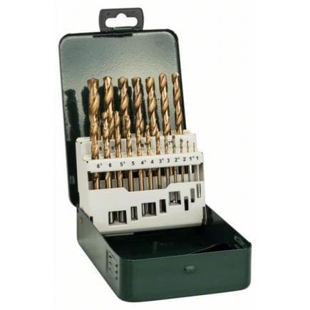 BOSCH 2609255114 - Forets à métaux HSS-TiN, DIN 338 (19 pcs.)