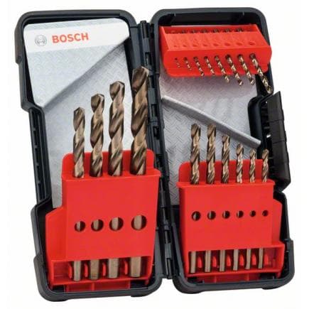 BOSCH 2607017047 - Jeu de forets à métaux Toughbox HSS-Co, DIN 338, 135° (18 pcs.)