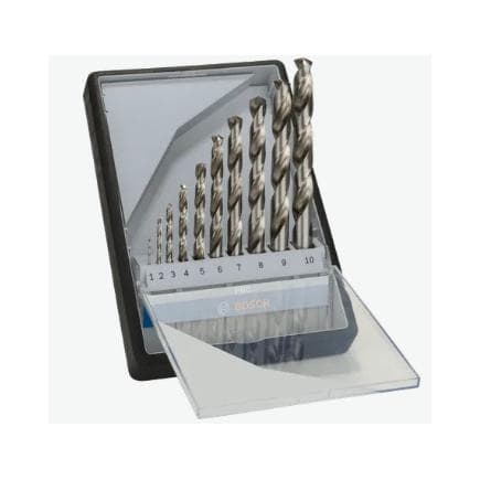 BOSCH 2607010535 - Coffret de 10 forets à métaux "Robust Line" HSS-G, 135°