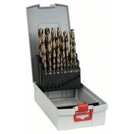 BOSCH 2608587018 - Coffret de 25 forets à métaux ProBox HSS-Co, DIN 338 alliage de cobalt