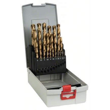 BOSCH 2608587019 - Coffret de 25 forets à métaux ProBox HSS-TiN (revêtement en titane)