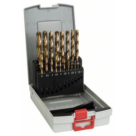 BOSCH 2608587015 - Coffret de 19 forets à métaux ProBox HSS-TiN (revêtement en titane)