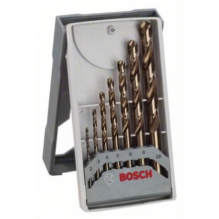 BOSCH 2608589296 - Coffret de 7 forets à métaux "Mini-X-Line" HSS-Co, 135°
