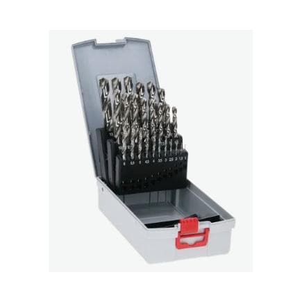 BOSCH 2608587017 - Coffret de 25 forets à métaux ProBox HSS-G, DIN 338, 135°