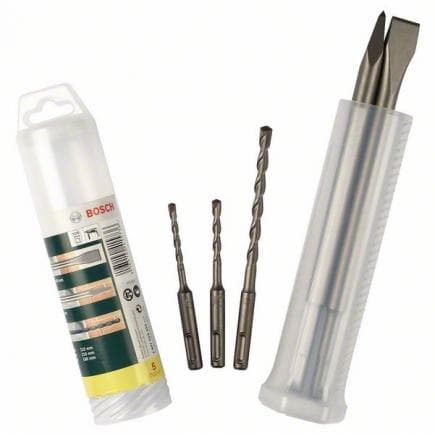 BOSCH 2607019455 - Assortiment de burins et de forets pour perforateur SDS plus (5 pcs.)