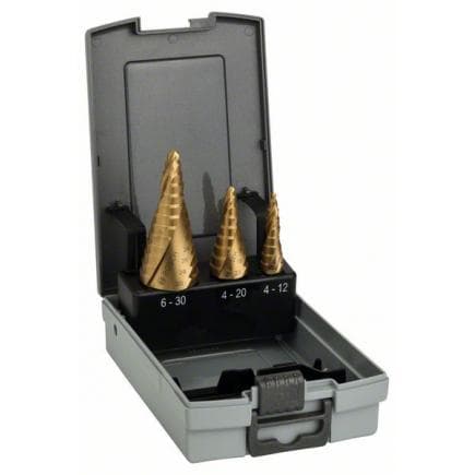 BOSCH 2608587432 - Assortiment de 3 forets étagés HSS-TiN