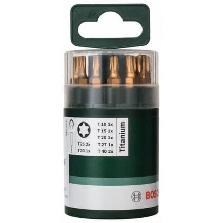BOSCH 2609255979 - Set de 10 embouts de vissage courts titane pour Torx® intérieur (T)