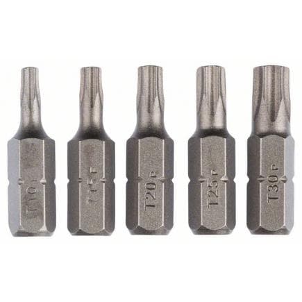 BOSCH 2609255970 - Set de 5 embouts de vissage courts standard pour Torx® intérieur (T)