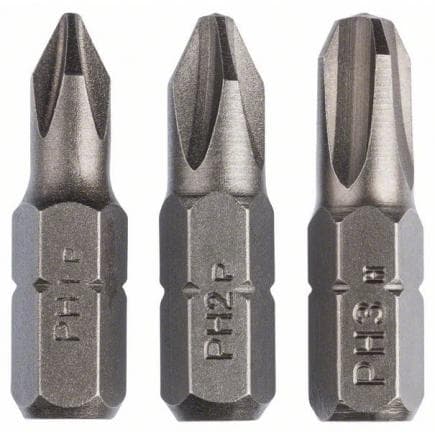 BOSCH 2609255964 - Jeu d'embouts de tournevis standard pour vis Phillips (3 pcs.)