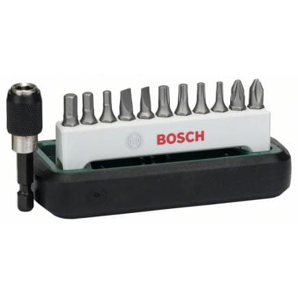BOSCH 2608255995 - Jeu d'embouts de tournevis Standard mixte S, PH, PZ, HEX, T (12 pcs.)