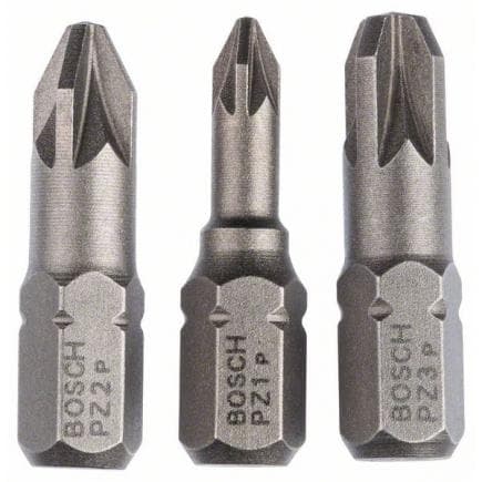 BOSCH 2607001753 - Coffret d’embouts de vissage Pozidriv "Extra Hard" (3 pcs.)