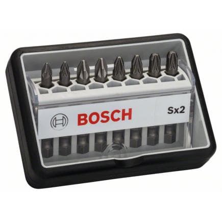 BOSCH 2607002557 - Coffret de 8 embouts de vissage "Robust Line" Sx PZ, version Extra Hard