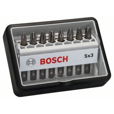 BOSCH 2607002558 - Coffret de 8 embouts de vissage "Robust Line" Sx PH/PZ, version Extra Hard