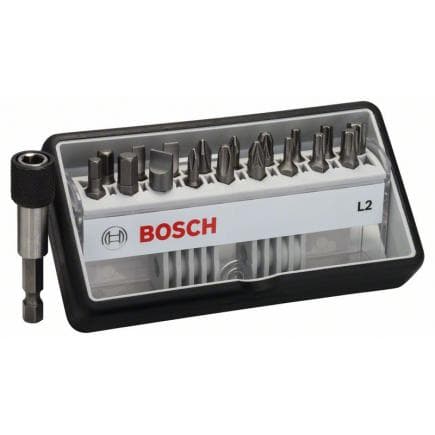 BOSCH 2607002568 - Coffret de 19 embouts de vissage "Robust Line" L PH/PZ/T/S/HEX, version Extra Hard