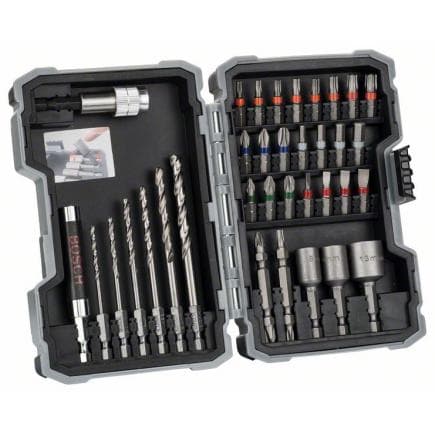 BOSCH 2607017328 - Assortiment de 35 forets HSS-G et embouts de vissage Extra Hard