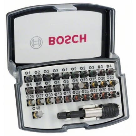 BOSCH 2607017319 - Assortiment de 32 embouts de vissage et porte-embouts universel Quick Change