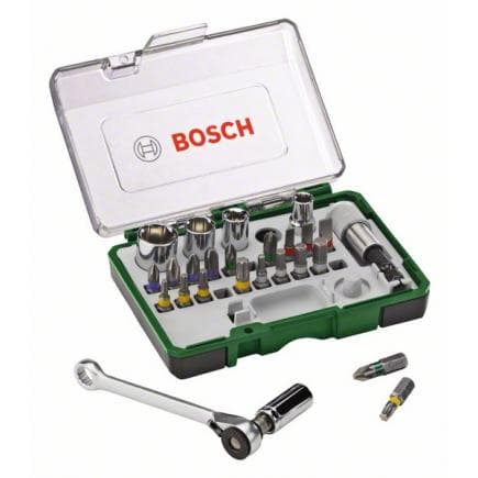 BOSCH 2607017160 - Set d’embouts de vissage + cliquet (27 pcs.)
