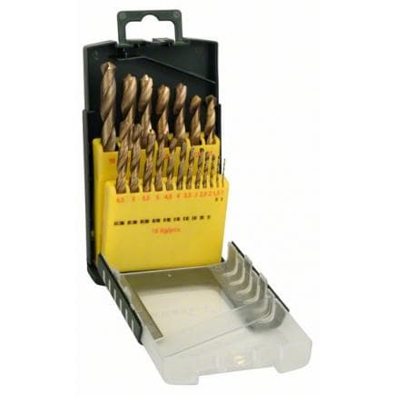 BOSCH 2607017152 - Forets à métaux HSS-TiN, set de 19 pièces