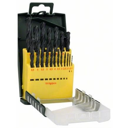 BOSCH 2607017151 - Forets à métaux HSS-R, set de 19 pièces