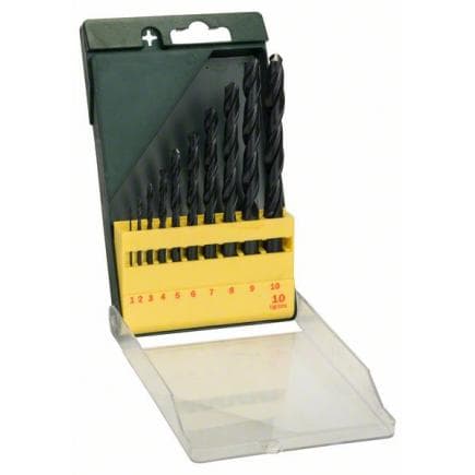 BOSCH 2607019442 - Forets à métaux HSS-R, set de 10 pièces