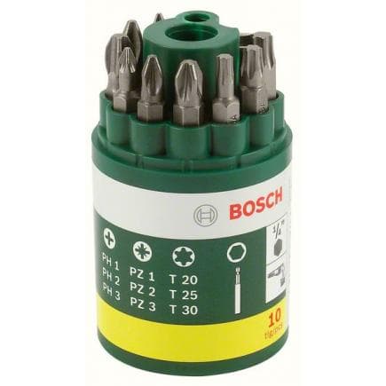 BOSCH 2607019452 - Tonnelet de 10 embouts de vissage