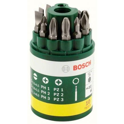 BOSCH 2607019454 - Tonnelet de 10 embouts de vissage