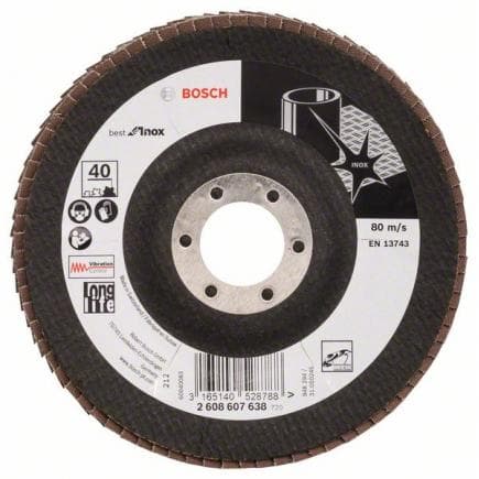 BOSCH 2608608263 - Plateau à lamelles X581 "Best for Inox"