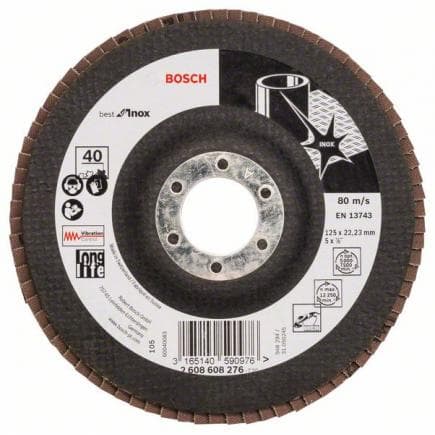 BOSCH 2608608268 - Plateau à lamelles X581 "Best for Inox"