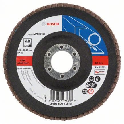 BOSCH 2608606754 - Plateau à lamelles X551 "Expert for Metal", coudé