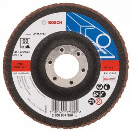 BOSCH 2608607349 - Plateau à lamelles X551 "Expert for Metal", coudé