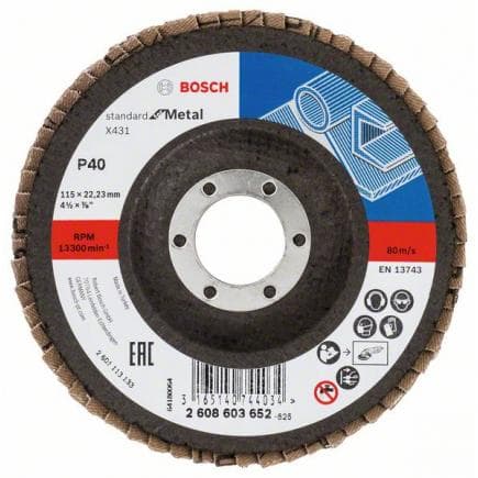 BOSCH 2608603654 - Plateau à lamelles X431 "Standard for Metal"