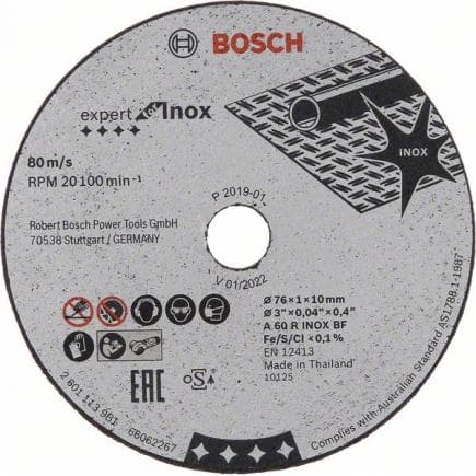 BOSCH 2608601520 - 5 disques à tronçonner "Expert for Inox"