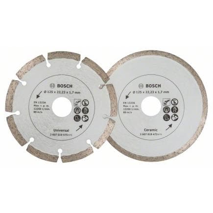 BOSCH 2607019478 - Disques à tronçonner diamantés pour carrelages et matériaux de construction (2 pcs.)