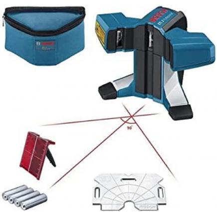 BOSCH 0601015200 - Laser carreleur GTL 3 Professional avec 4 piles (AA) et assortiment d’accessoires