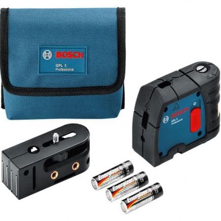 BOSCH 0601066100 - Niveau laser à points professionnel LPG 3 avec 3 piles (AA) et support