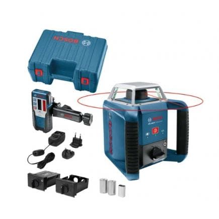 BOSCH 0601061800 - Laser rotatif GRL 400 H Professional dans coffret de transport avec 1 batterie NiMH et cellule de réception