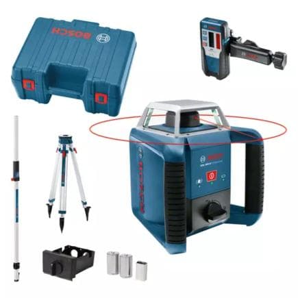 BOSCH 061599403U - Laser rotatif GRL 400 H Professional dans coffret de transport avec 1 batterie NiMH et trépied