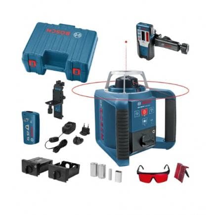 BOSCH 0601061501 - Laser rotatif GRL 300 HV Professional dans un coffret de transport avec 1 batteries NiMH et pack d’accessoires