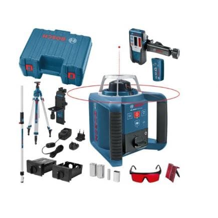 BOSCH 061599403Y - Laser rotatif GRL 300 HV Professional dans un coffret de transport avec 1 batteries NiMH et pack d’accessoires