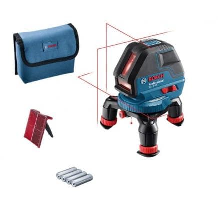 BOSCH 0601063800 - Laser lignes GLL 3-50 Professional avec 4 piles (AA) et cible laser