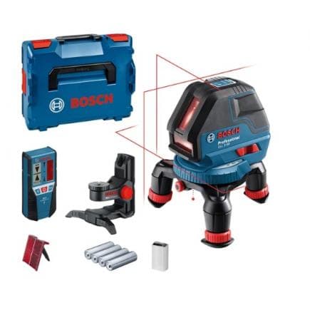 BOSCH 0601063803 - Laser lignes GLL 3-50 Professional dans L-BOXX 136 avec 1 pile 9 V et cible laser