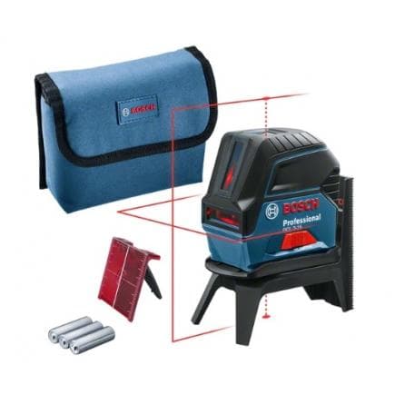 BOSCH 0601066E00 - Laser points et lignes GCL 2-15 Professional avec 3 piles (AA) et cible laser