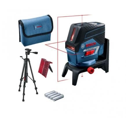 BOSCH 0601066G02 - Laser points et lignes GCL 2-50 C Professional avec 4 piles (AA) et adaptateur