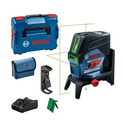 BOSCH 0601066H00 - Laser points et lignes GCL 2-50 CG Professional dans L-BOXX 136 avec 1 batterie GBA 12V 2.0Ah et serre-joint