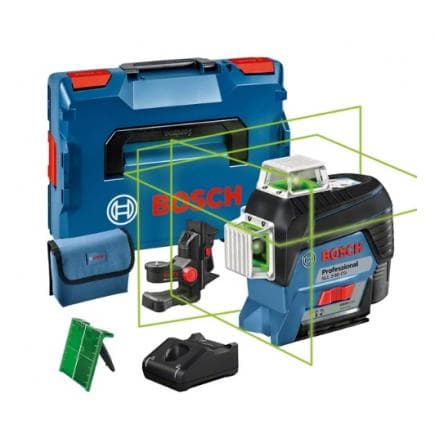 BOSCH 0601063T00 - Laser lignes GLL 3-80 CG Professional dans L-BOXX 136 avec 1 batterie GBA 12V 2.0Ah et support