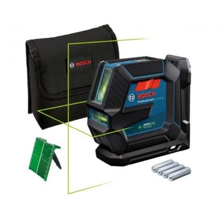 BOSCH 0601063W00 - Laser lignes GLL 2-15 G Professional avec 4 piles (AA) et support universel LB 10