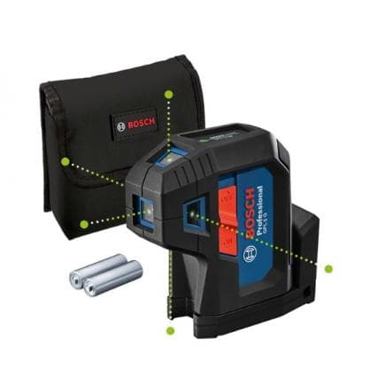 BOSCH 0601066P00 - Laser points GPL 5 G Professional avec 2 batteries (AA) et étui