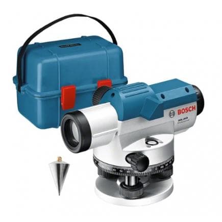 BOSCH 0601068400 - Niveau optique GOL 20 D Professional dans un coffret de transport, avec pack d’accessoires